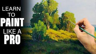 Best Way to Paint Beautiful Landscape | Light & Shadow