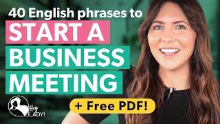 Important English Phrases to START & RUN Business Meetings