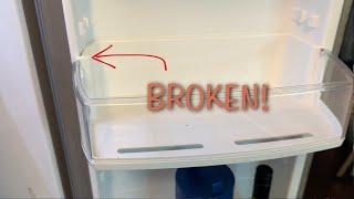 Broken Plastic LG Refrigerator Shelf (Repair w/o Super Glue)