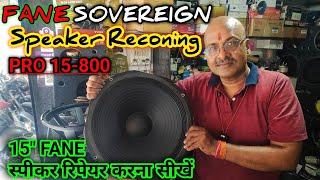 How to repair 15 inch 400 watt speaker | FANE SOVEREIGN PRO 15-800 SPEAKER RECONING