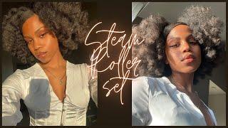 Another Steam Roller Set Style!! | QUICK AND EASY 20 MIN CURLS 