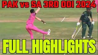 FULL HIGHLIGHTS PAKISTAN VS SOUTH AFRICA 3RD ODI MATCH FULL HIGHLIGHTS 2024 | PAK vs SA | #cricket