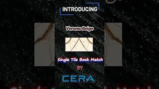 VERONA BEIGE | SINGLE TILE BOOK MATCH BY CERA | #verona #beige #single #tile #cera #pipesntiles