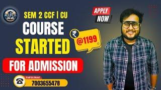 SEM 2 | CCF | ANNOUNCEMENT | FEE STRUCTURE | 2025 BATCH | CU | BCOM | CALCUTTA UNIVERSITY