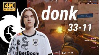 Insane! donk (33-11) Rating:2.47 Game! w/baz (Mirage) | Aug 14, 2024 #cs2 #pov