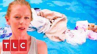 Madre de familia lava su ropa en la piscina para ahorrar | Tacaños Extremos | TLC Latinoamérica