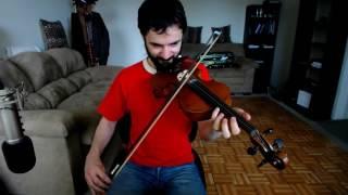 Showing my virtuosity on the violin