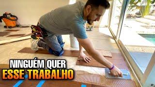 INSTALADOR DE PISO NOS EUA - MELHOR TRABALHO PRA GANHAR DINHEIRO 