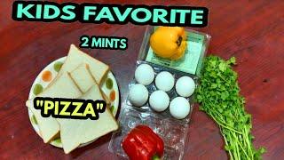 AFTER ONLINE CLASS SNACKS -2 MINTS PIZZA - KIDS -Quick EGG- CHEESE Pizza Recipes