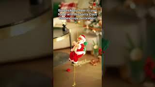 Add Holiday Cheer with Climbing Santa Claus Rope Decoration! #christmasdecor