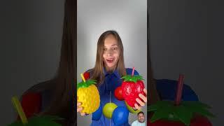 Fruit tasting #fruit #challenge #balloon #candy #funny