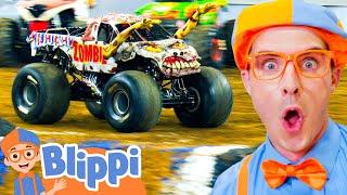 Blippi Drives a MONSTER TRUCK! |  Blippi | Challenges and Games for Kids