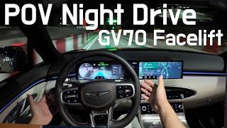  Midnight Luxury: 2025 Genesis GV70 Facelift POV Night Drive | Silent ASMR