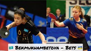 Bekmukhambetova (KZ) - Bets (UA). WTT Youth Contender, Szombathely, Hungary ​⁠@sasha_bets