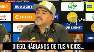 Diego maradona hablando drogado