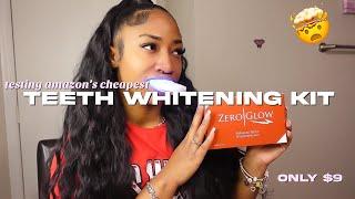 TESTING AMAZON'S CHEAPEST TEETH WHITENING KIT  | only $9!!!