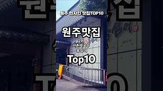 Wonju Restaurant TOP10/ TMAP navigation serch rank.