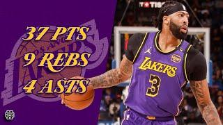 Anthony Davis 37 pts 9 rebs 4 asts vs Pistons 24/25 season