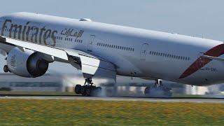 Emirates Boeing 777 Spectacular Landing | Aviation Enthusiasts' Delight!