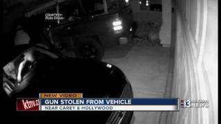 Gun stolen from vehicle caught on camera