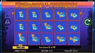 SUPER RARE FULL SCREEN on Fishin Frenzy - High $2 Stake