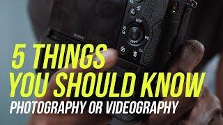 How to start Photography! 5 Things You Should Know | Photography Tutorials For Beginners