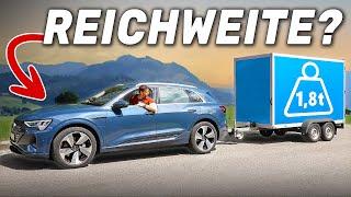 So weit kommt ein E-Auto mit Anhänger wirklich! Audi Q8 e-tron 55