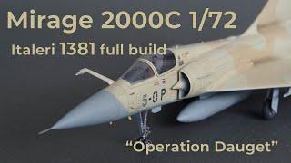 Mirage 2000C 1/72 scale model build, Italeri 1381.