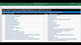 Excel for Accountants: Formulas, Functions & Formatting to Build Account Templates (37 Examples)