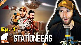 Ep. 1 Let's Play STATIONEERS | chocoTaco & Reid Variety Gameplay Space Games