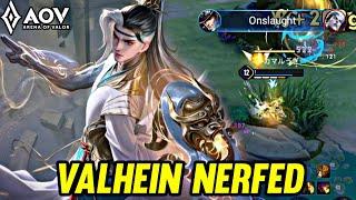 AOV : VALHEIN NERFED NEW PATCH - ARENA OF VALOR LIÊNQUÂNMOBILE ROV