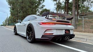 992 GT3 Akrapovic Slip-On Race Line Titanium exhaust sound clip, revs, flyby, and more!