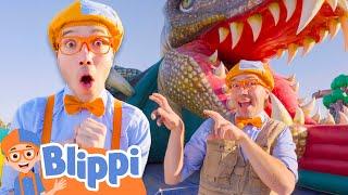 Blippi Roars With Dinosaurs!  | Blippi Songs | Educational Songs For Kids