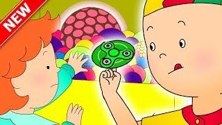 NEW Caillou plays with FIDGET SPINNER and SLIME | Funny Animated Caillou