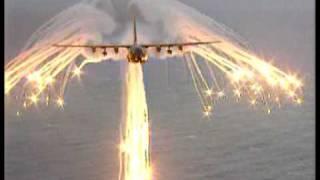 C-130 Hercules anti heat seeking missile flare test