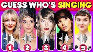 GUESS WHO'S SINGING  | Female Celebrity Edition | Melanie Martinez, Taylor Swift, Ariana Grande...