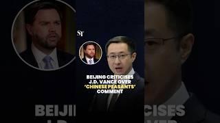 China criticises US Vice-President J.D. Vance for ‘Chinese peasants’ comment