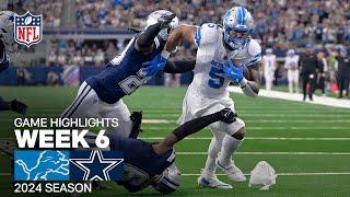 Detroit Lions vs. Dallas Cowboys | 2024 Week 6 Game Highlights