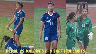 SAFF Woman Championship | Nepal Vs Maldives 11- 0 | Highlights