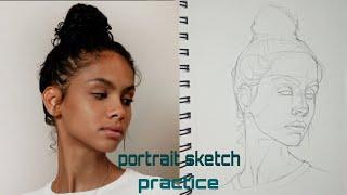 How to draw a portrait using Loomis method