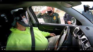 U.S. Border Patrol Immigration Checkpoint Citizenship Declaration Refusal, Amado, Arizona, GFH18563