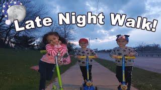 Late Night Walk Eli Has Wipeout | Imani's Family Fun World