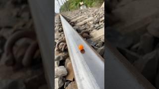 Train vs orange ball #shorts #train #orange #ball #viralvideo