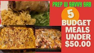 Prep w Savvy Sab: Budget Meals for under $50.00 #budget #prepare #cheapmeals #prepper #foodblogger