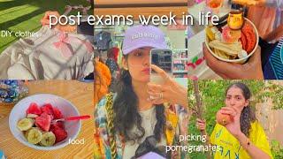 weekly vlog | post exams week, pomegranate picking, peaceful, nature