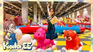 室內遊樂場|彈床|Learn from indoor bouncy playground with Kala EE|廣東話教學|兒童中文學習|親子活動|Jumptopia|澳門|親子好去處|大肌肉