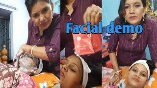 Madhabi best beauty family's is live! Facial demo