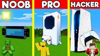 GAMING CONSOLE Build Battle In Minecraft - NOOB VS PRO CHALLENGE - Maizen Mizen Mazien Parody