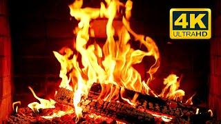  Cozy Fireplace 4K (12 HOURS). Fireplace with Crackling Fire Sounds. Crackling Fireplace 4K