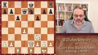 5 Minutes with GM Ben Finegold: Steinitz vs von Bardeleben, Hastings (1895)